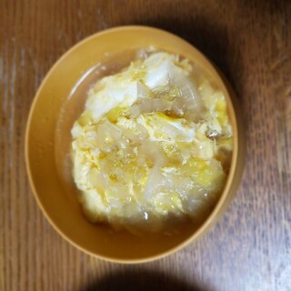 大根と白菜の卵とじスープ